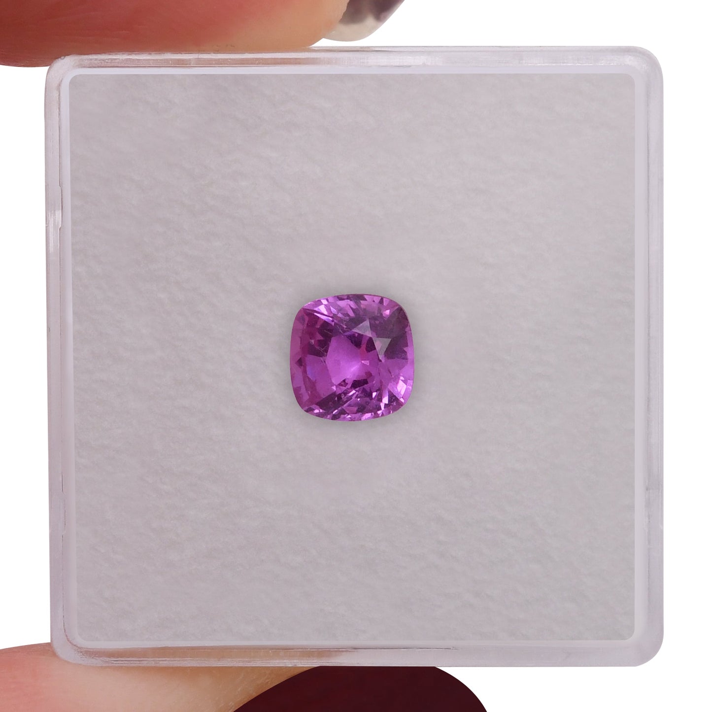 1,08 Karat rosafarbener MADAGASKAR-Kissen-Saphir