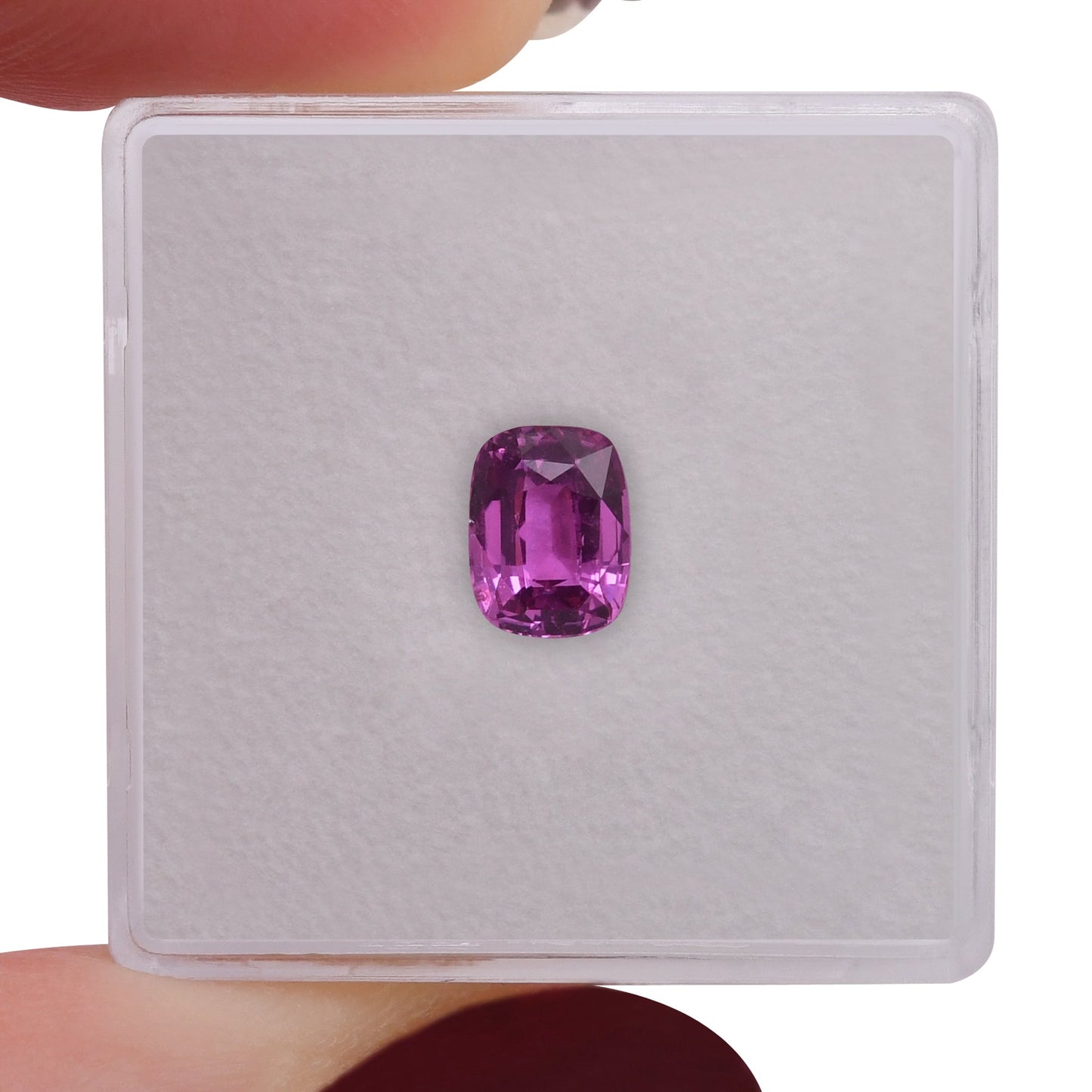 1,14 Karat rosafarbener MADAGASKAR-Kissen-Saphir