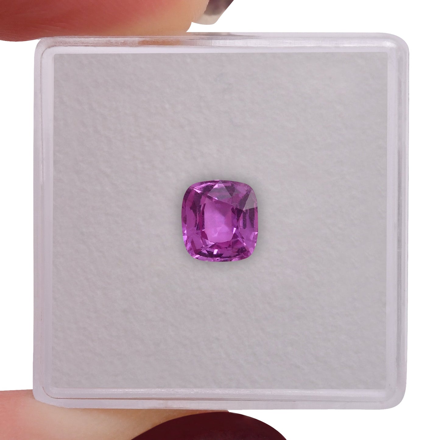 1,26 Karat rosafarbener MADAGASKAR-Kissen-Saphir