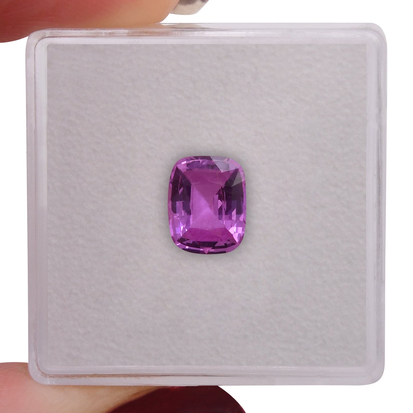 1,43 Karat rosafarbener MADAGASKAR-Kissen-Saphir
