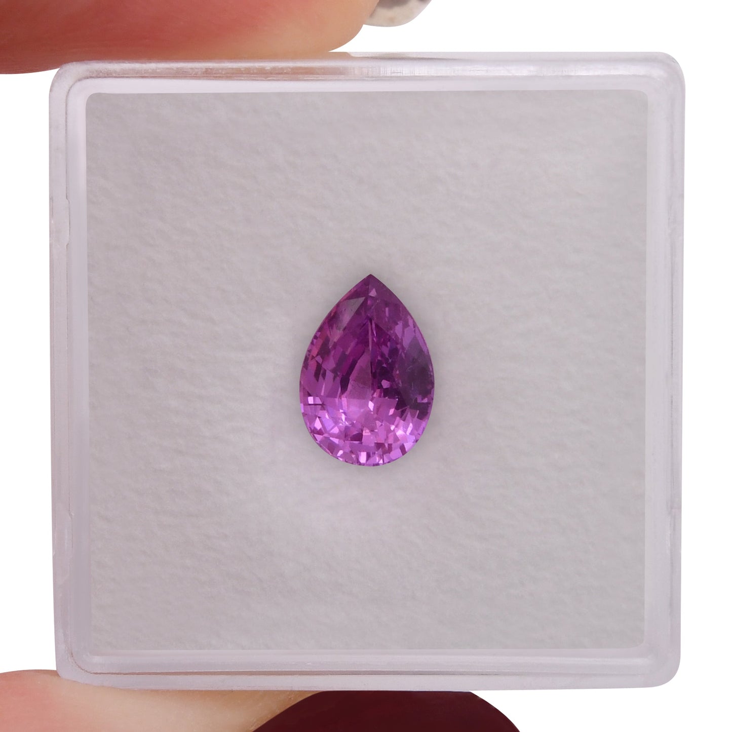 1,57 Karat rosafarbener birnenförmiger Saphir aus Madagaskar