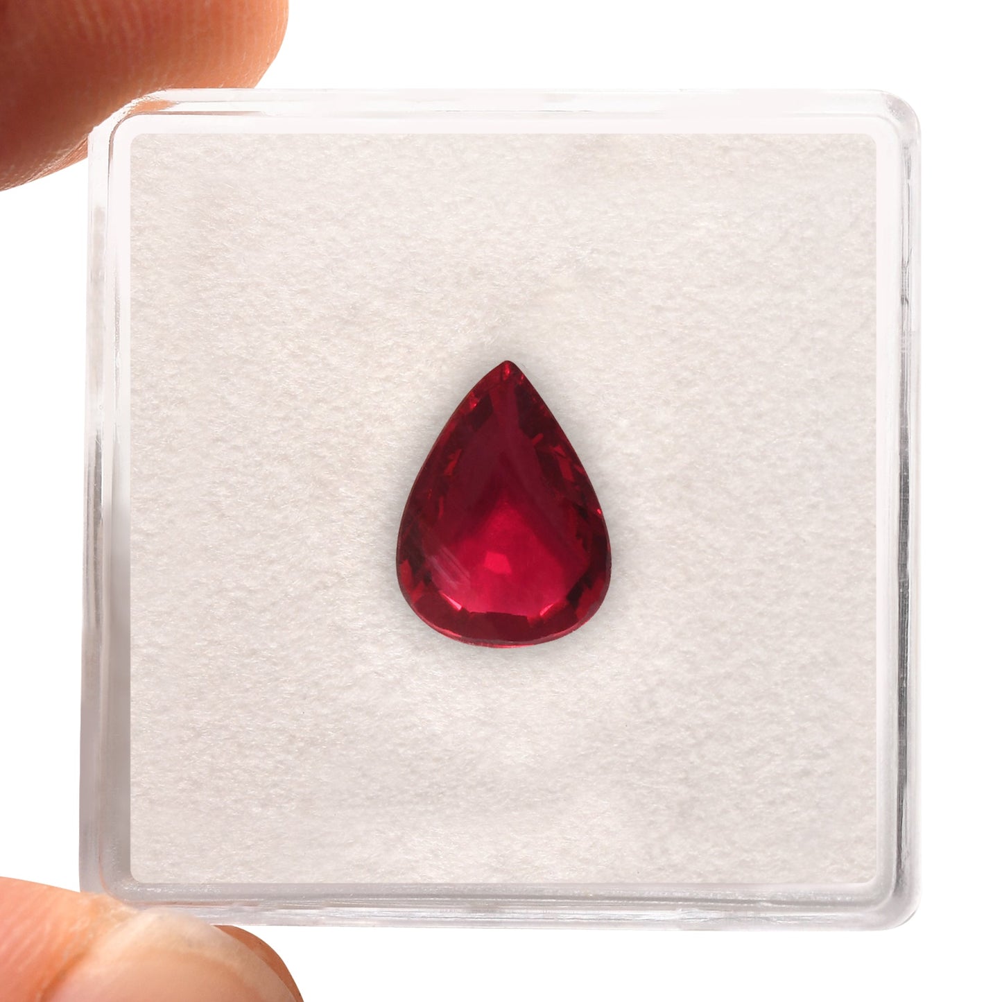 2,01 Karat roter Mosambik-Birnenrubin GRS