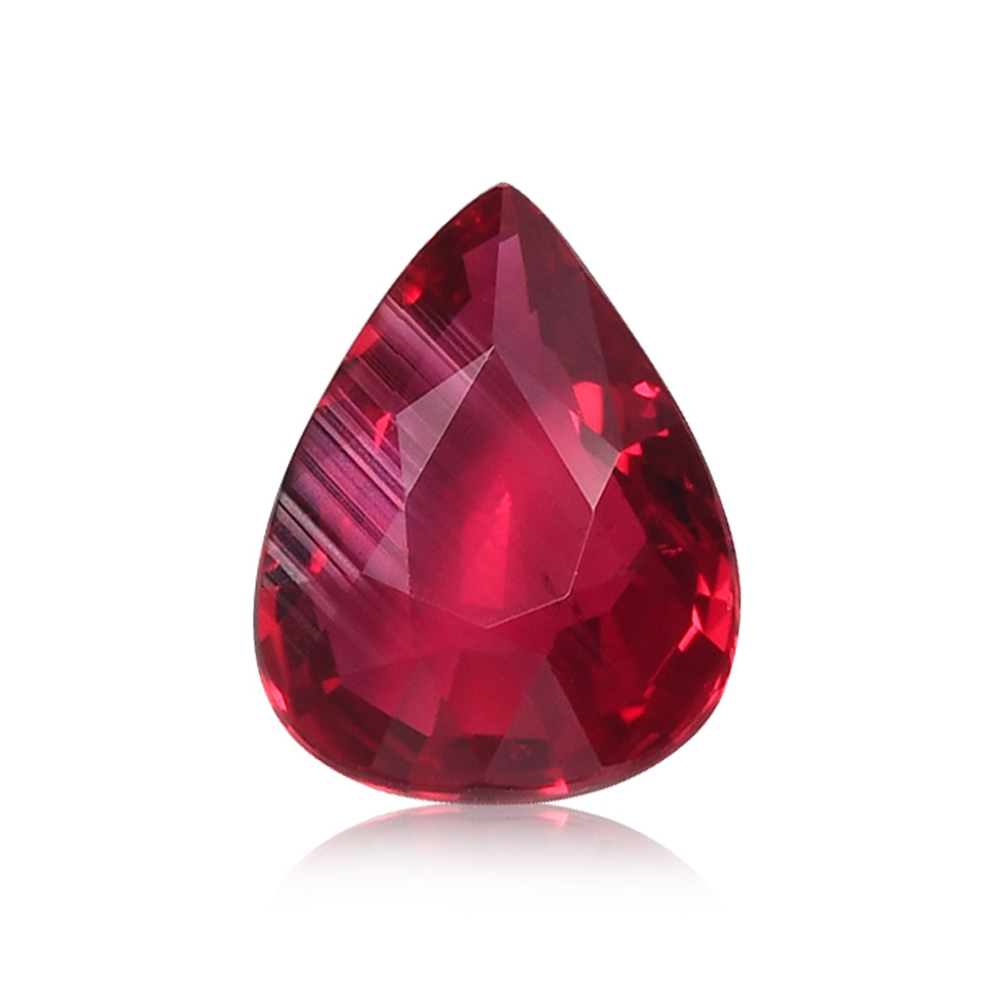 2,01 Karat roter Mosambik-Birnenrubin GRS