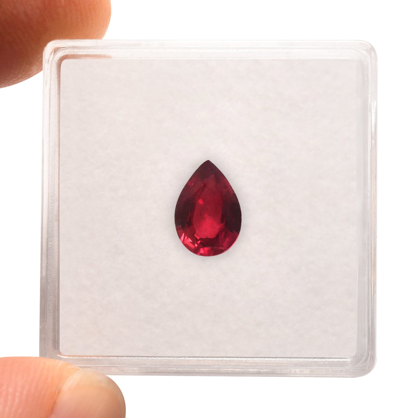 1,06 Karat roter Mosambik-Birnenrubin GRS