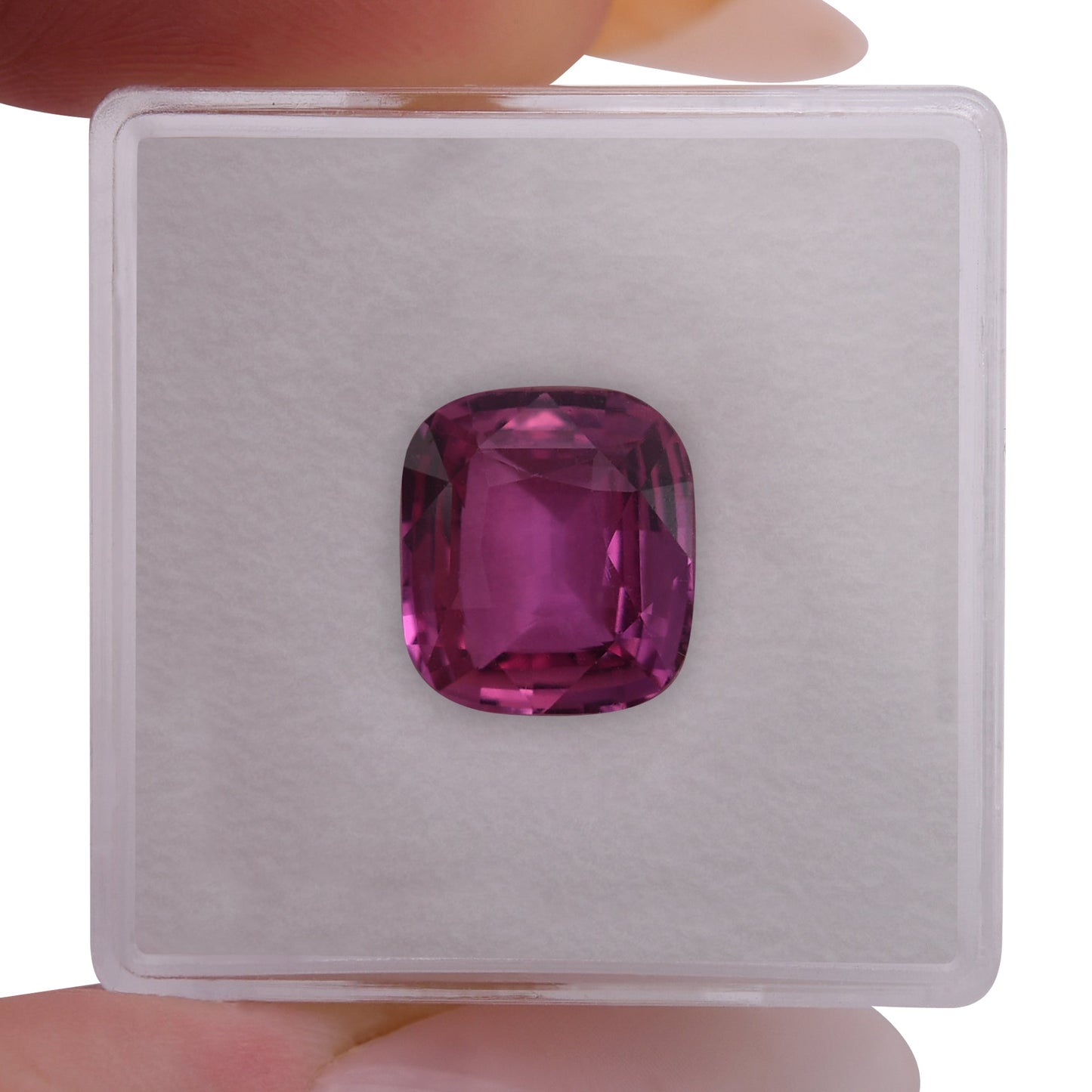4.05 Carat Pink MADAGASCAR Cushion Sapphire CD