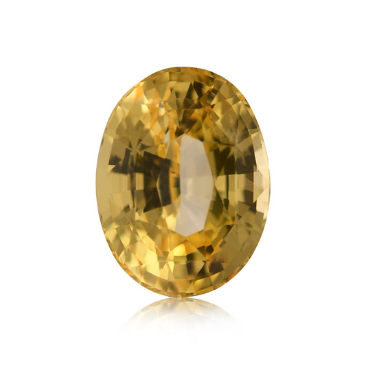 1,67 Karat gelber ovaler Saphir aus Sri Lanka