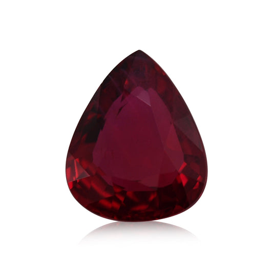 2,01 Karat roter Mosambik-Birnenrubin GRS