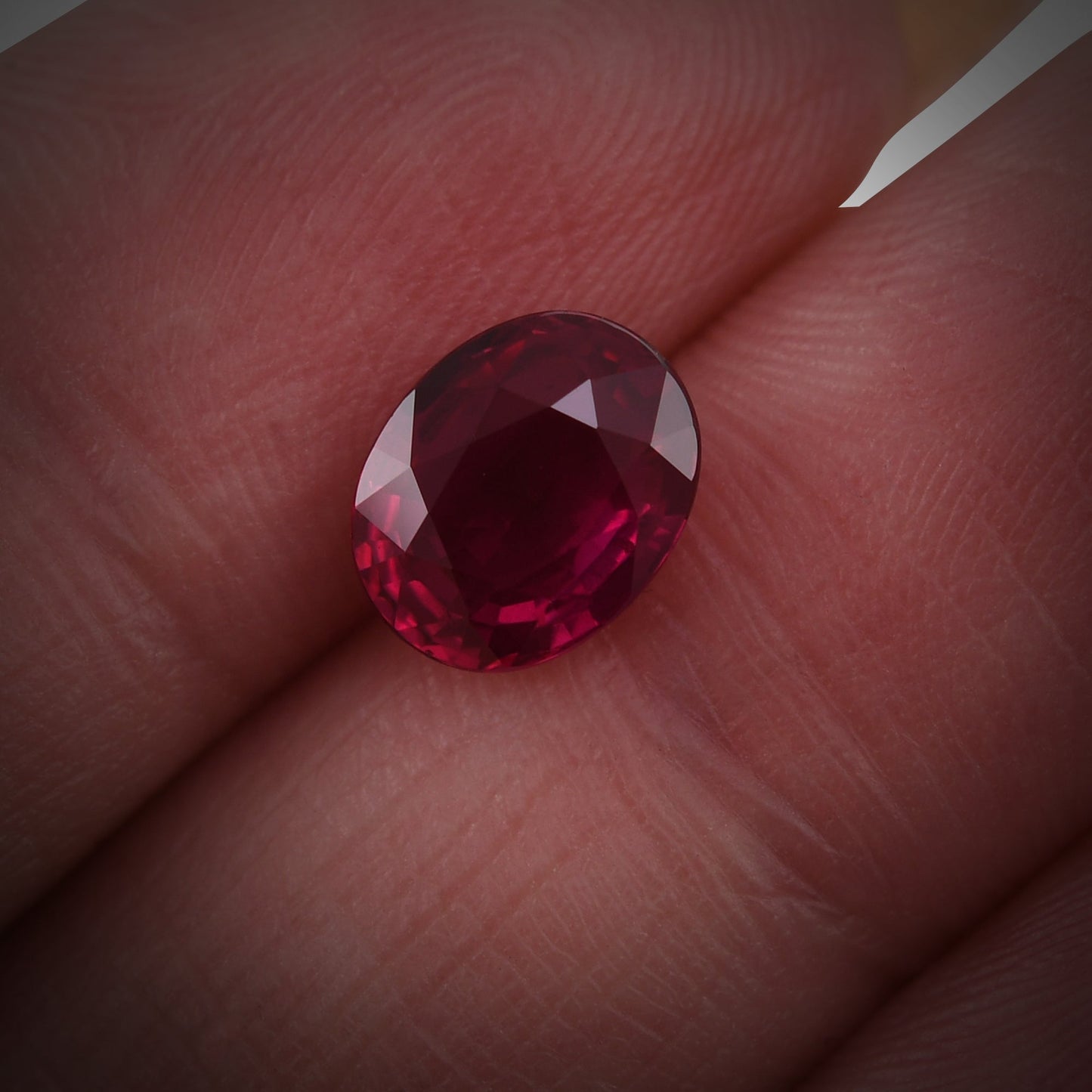 2.08 Carat Red MOZAMBIQUE Oval Ruby GRS