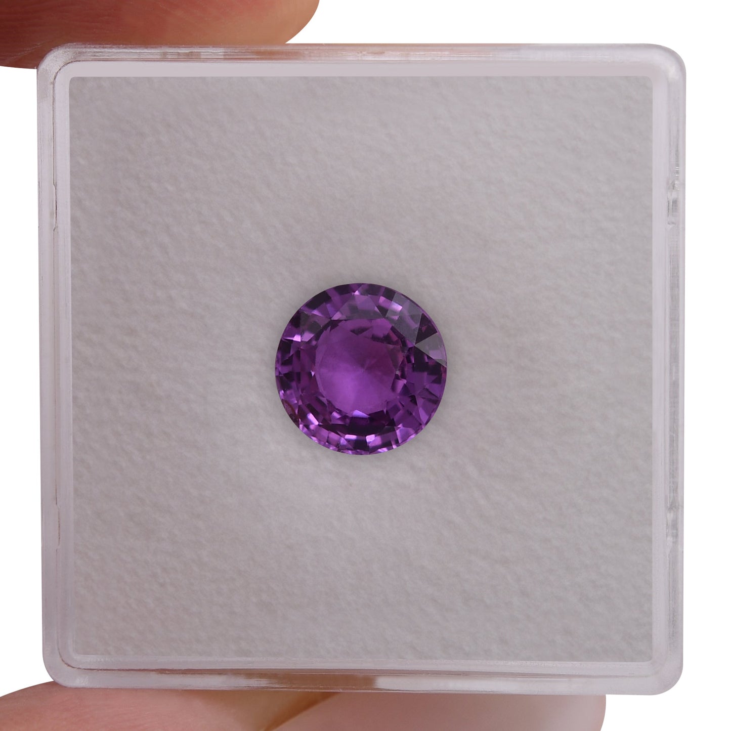 2,06 Karat violetter runder Saphir aus Madagaskar