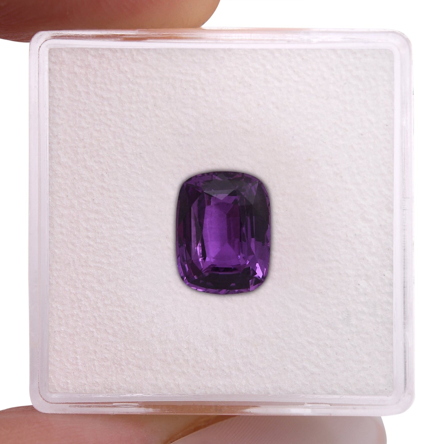 2,58 Karat violetter MADAGASKAR Kissen-Saphir
