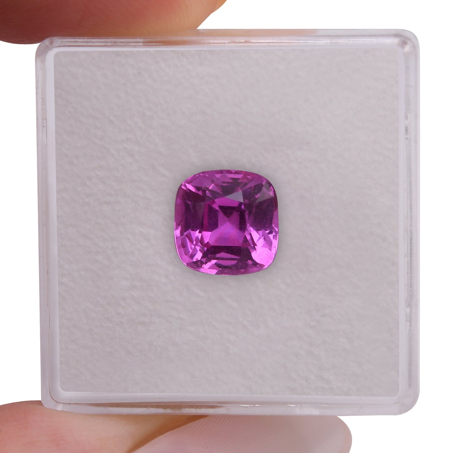 2,87 Karat rosafarbener MADAGASKAR-Kissen-Saphir