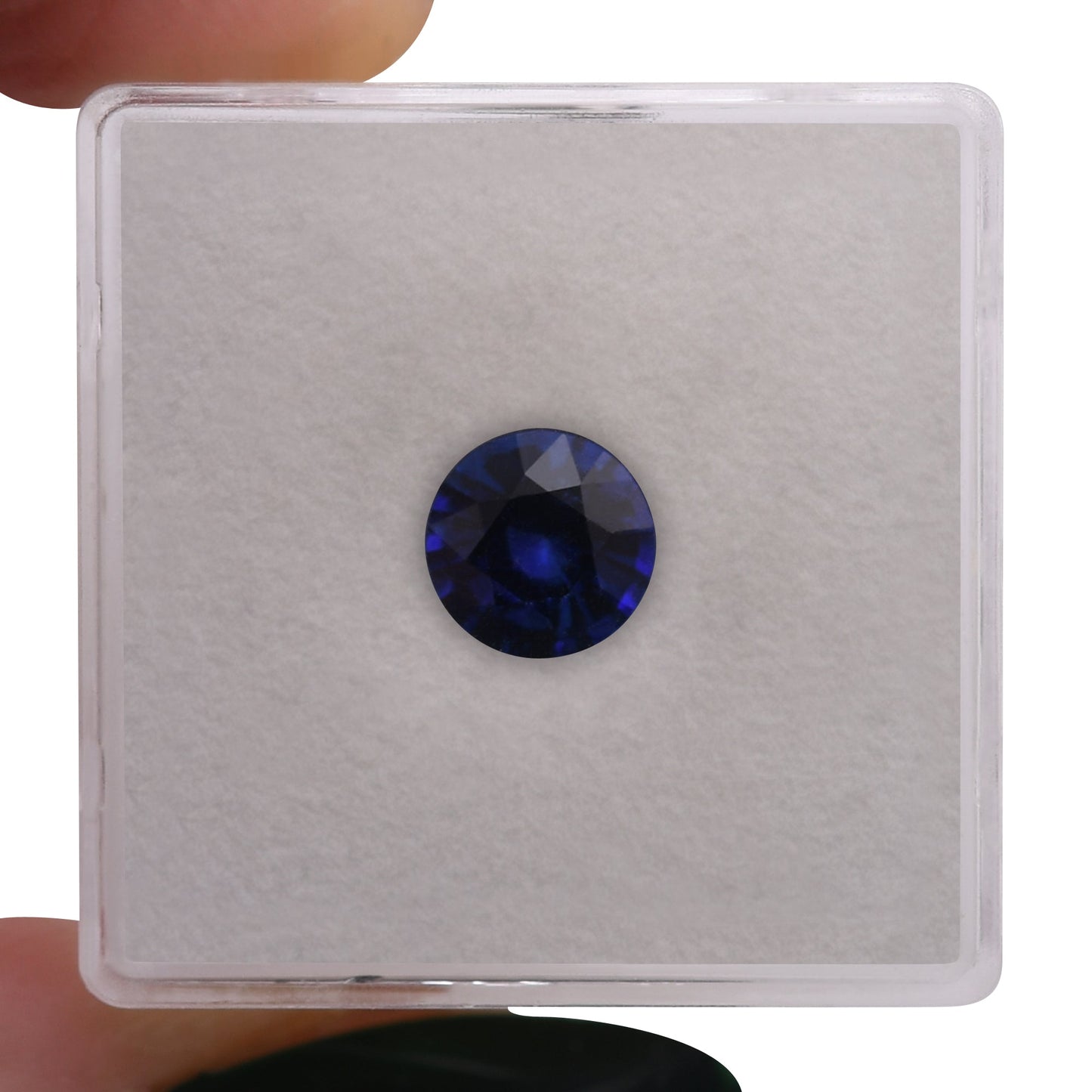 1,56 Karat blauer runder Saphir aus Sri Lanka