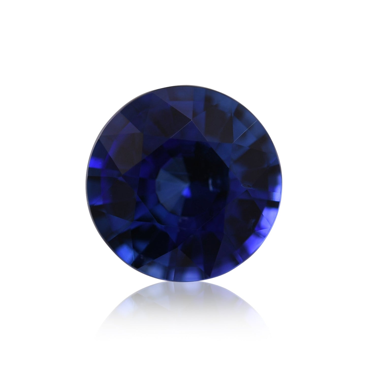 1,56 Karat blauer runder Saphir aus Sri Lanka
