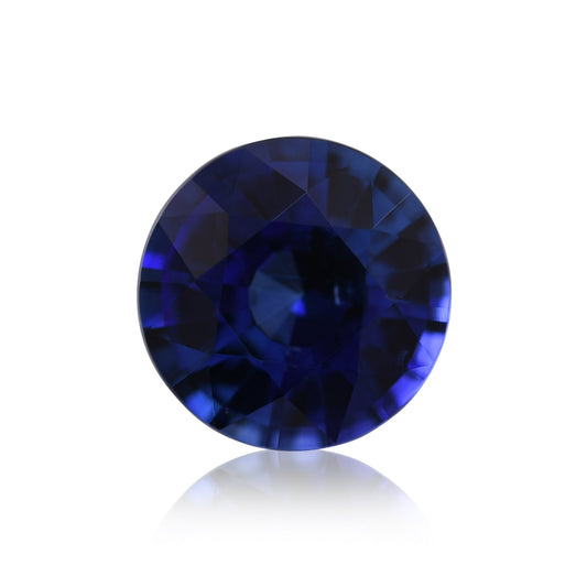 1,56 Karat blauer runder Saphir aus Sri Lanka
