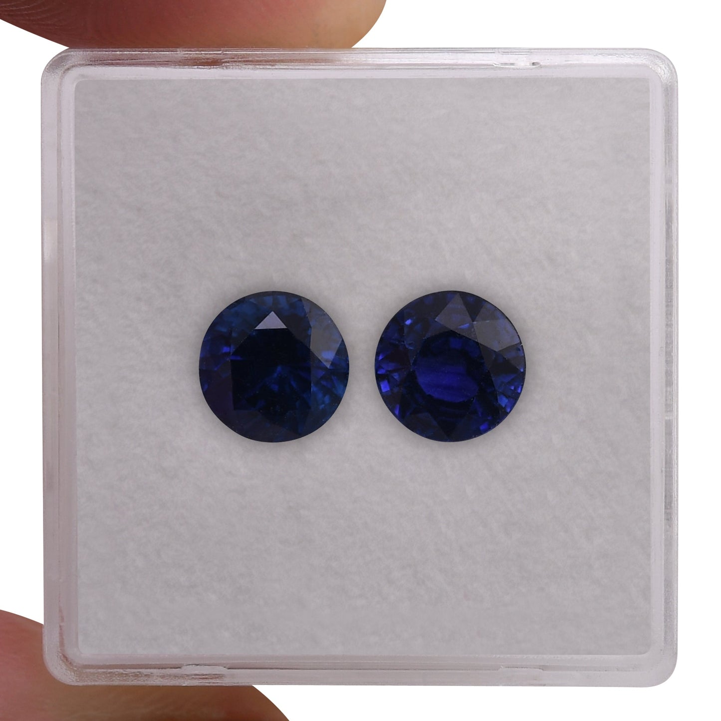 3,23 Karat blauer runder Saphir aus Sri Lanka