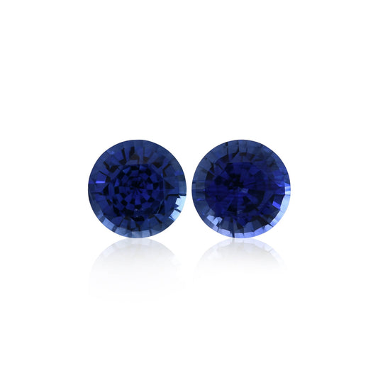 2,08 Karat blauer runder Saphir aus Sri Lanka