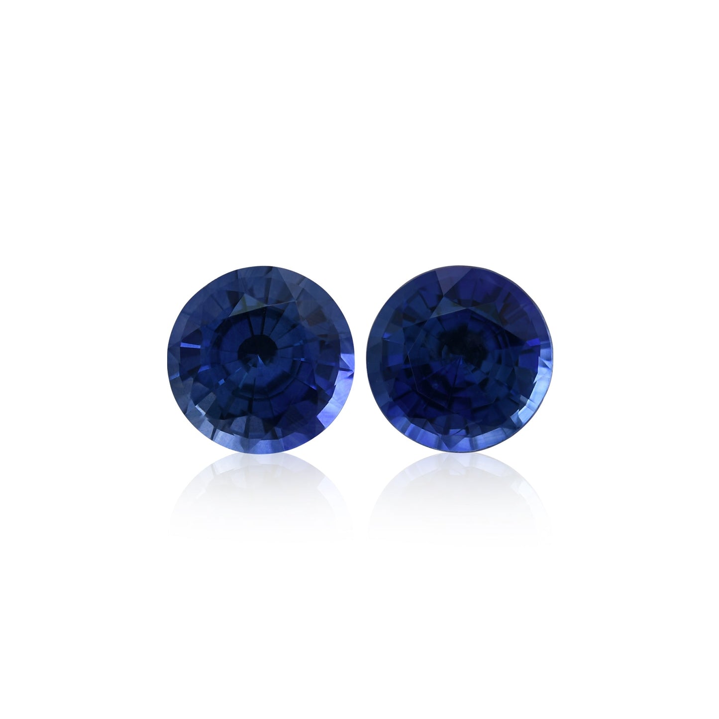 2,01 Karat blauer runder Saphir aus Sri Lanka