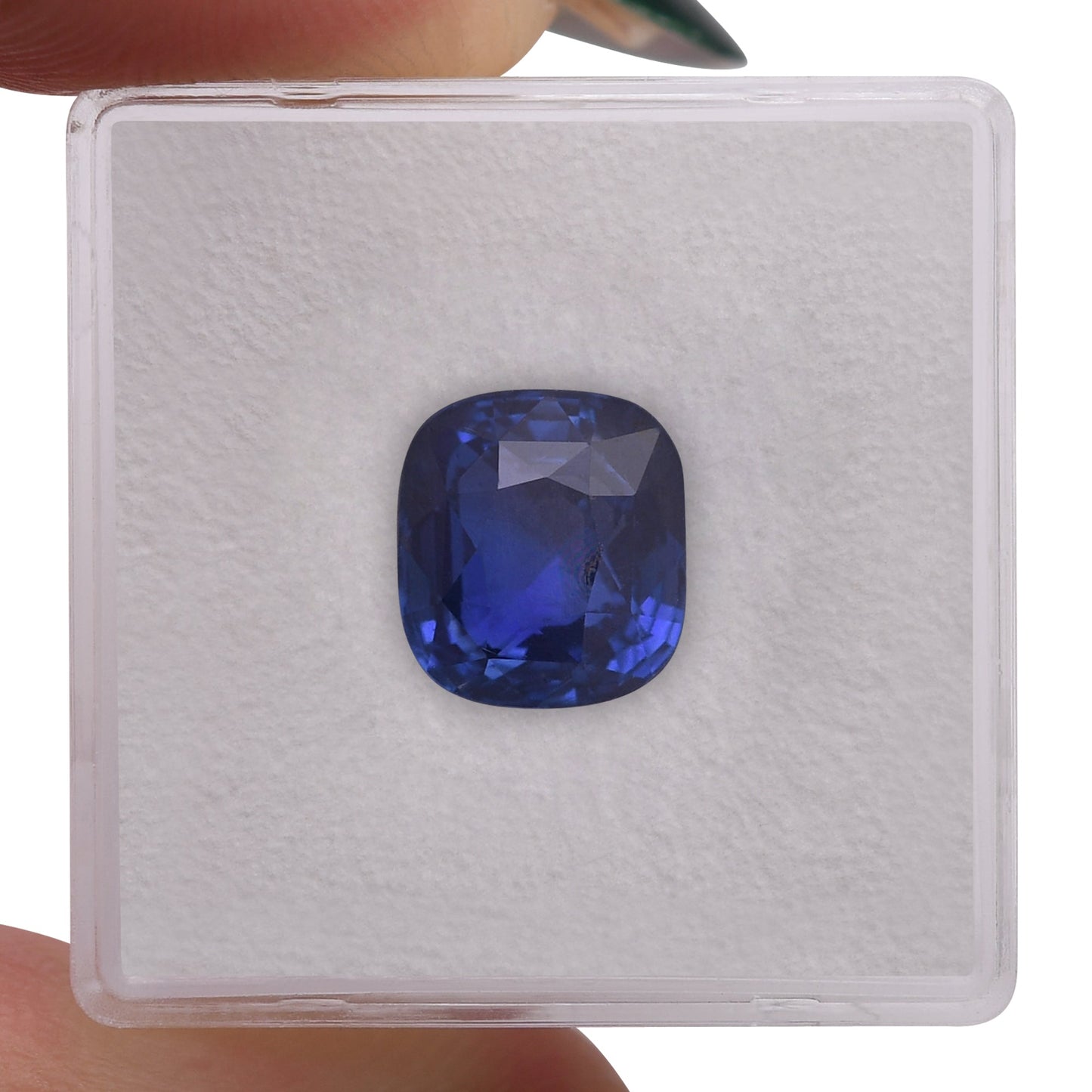 5,06 Karat blauer sri-lankischer Kissen-Saphir CD