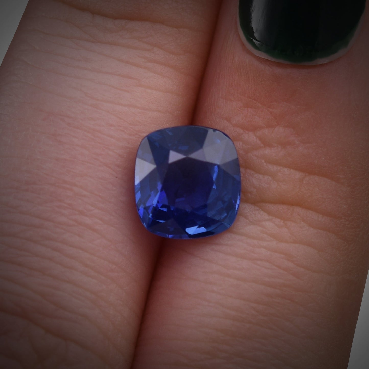3,04 Karat blauer sri-lankischer Kissen-Saphir CD