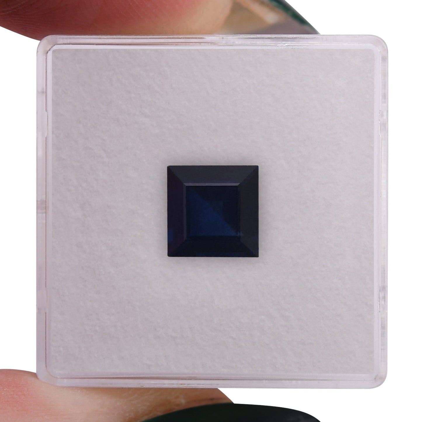 1,94 Karat blauer thailändischer quadratischer Saphir