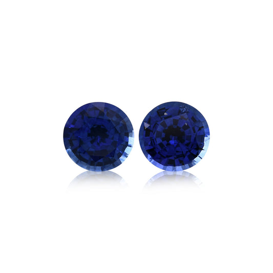 3,10 Karat blauer runder Saphir aus Sri Lanka