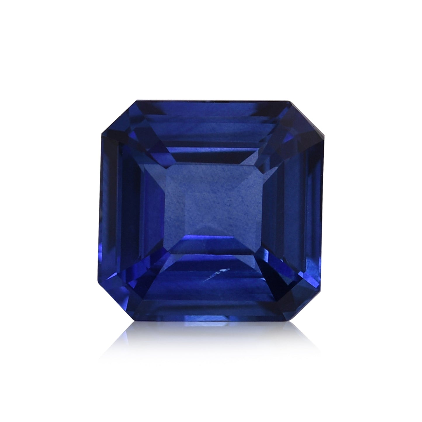 4,07 Karat Blau SRI LANKAN Quadratischer Smaragd Saphir CD