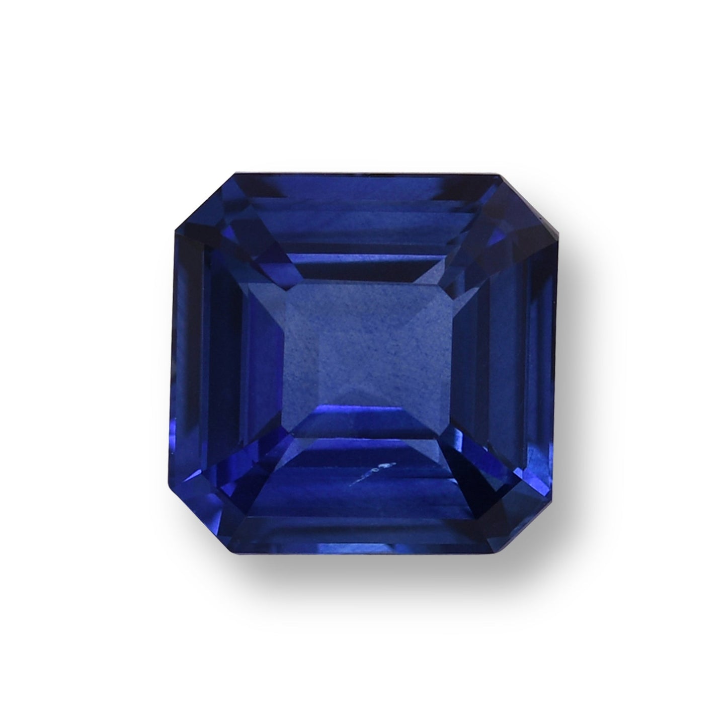 4,07 Karat Blau SRI LANKAN Quadratischer Smaragd Saphir CD