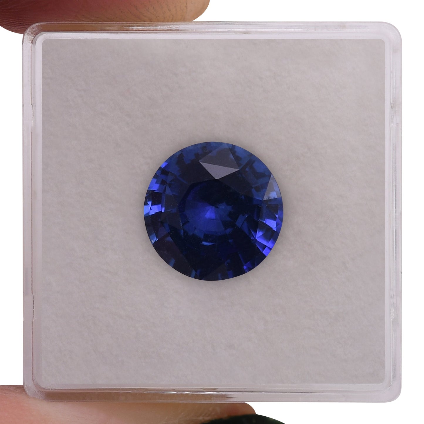 4,60 Karat blauer runder Saphir aus Sri Lanka (CD)