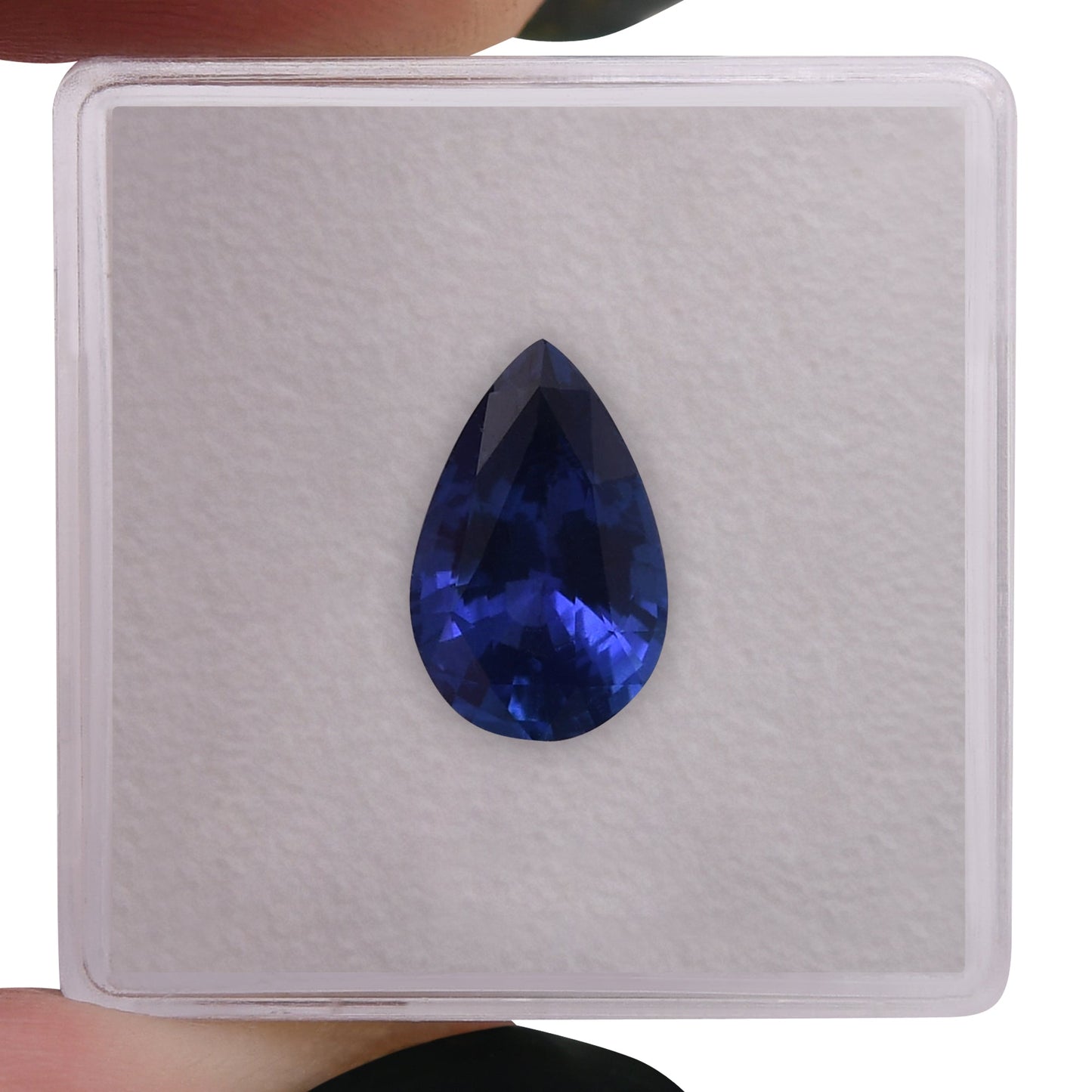 3,07 Karat blauer birnenförmiger Saphir aus Sri Lanka (CD)