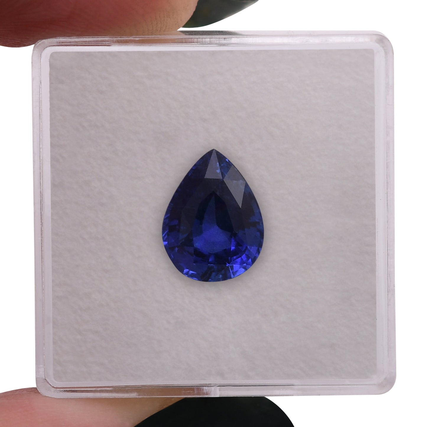 3,53 Karat blauer birnenförmiger Saphir aus Sri Lanka (CD)