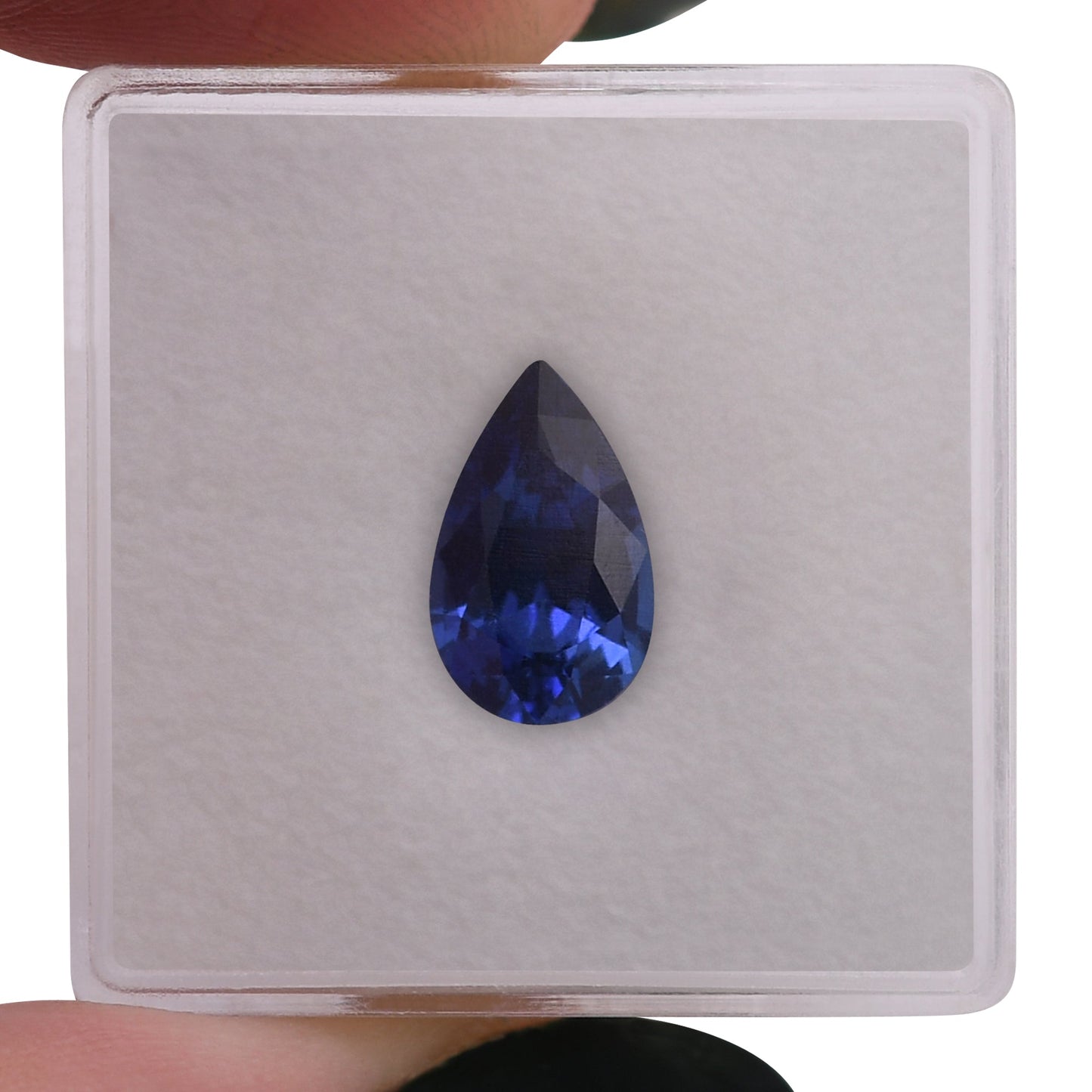 2,31 Karat blauer birnenförmiger Saphir aus Sri Lanka