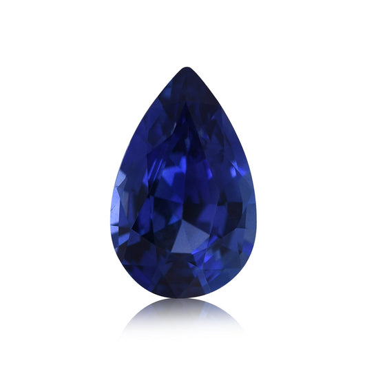 2,31 Karat blauer birnenförmiger Saphir aus Sri Lanka
