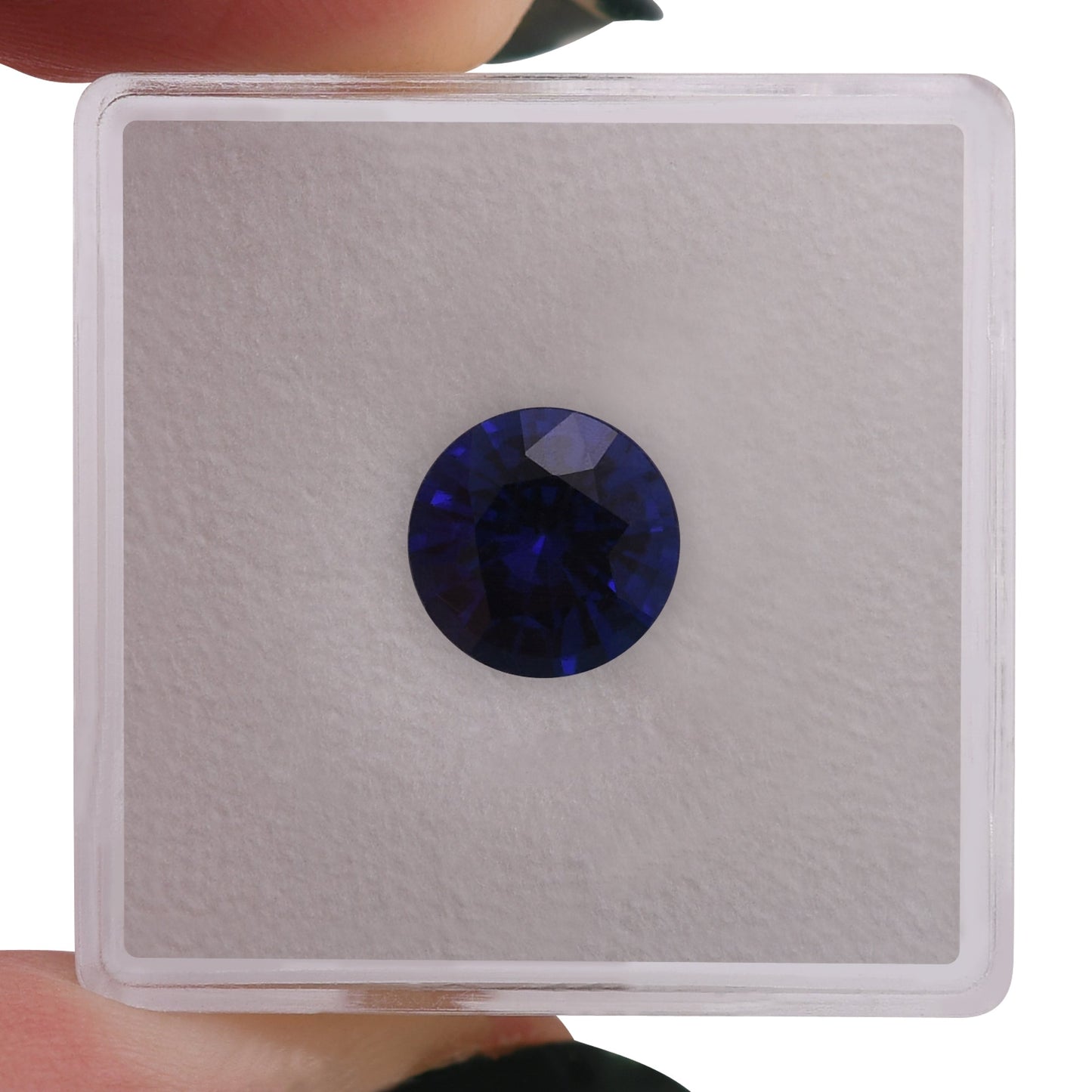 2,62 Karat blauer runder Saphir aus Sri Lanka