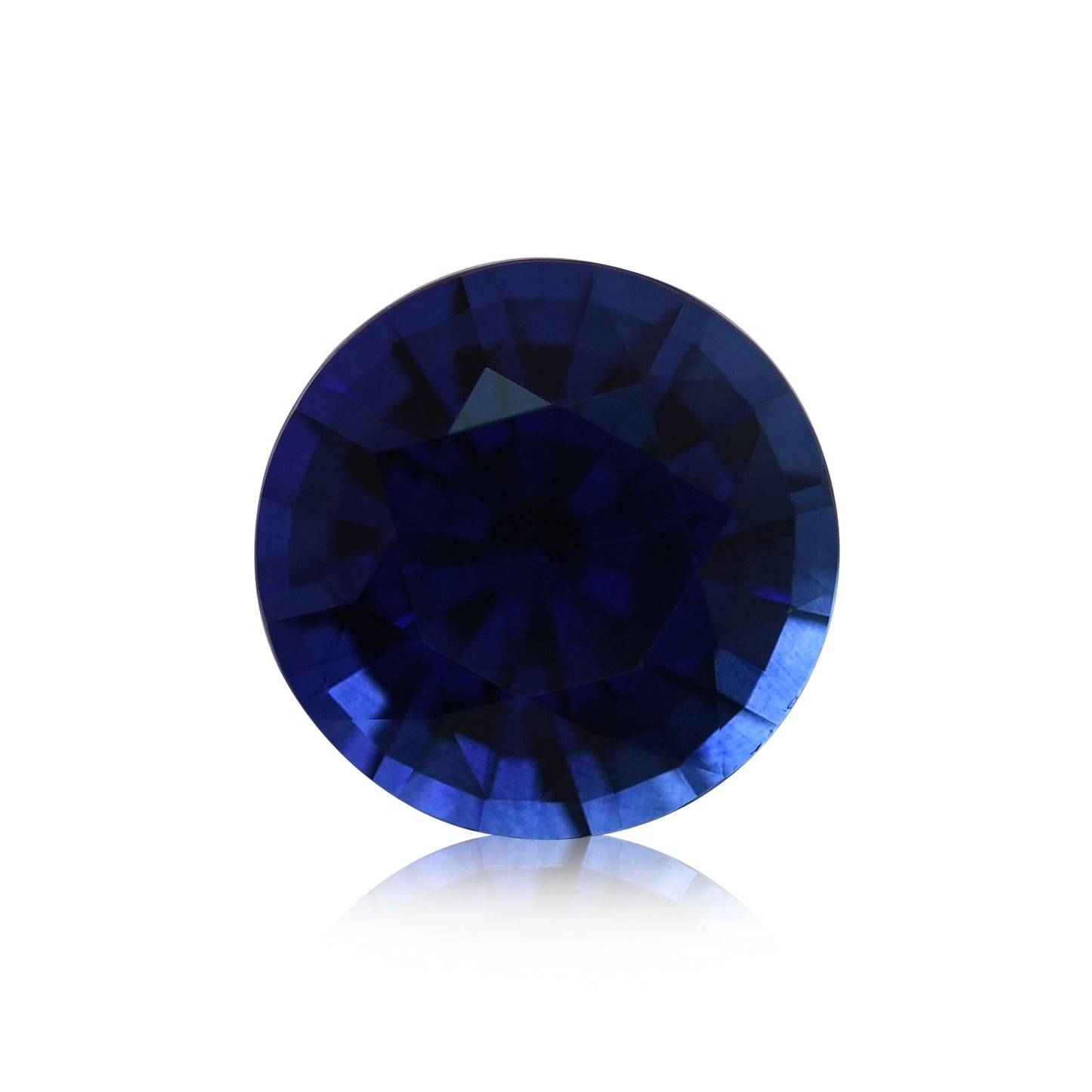 2,62 Karat blauer runder Saphir aus Sri Lanka
