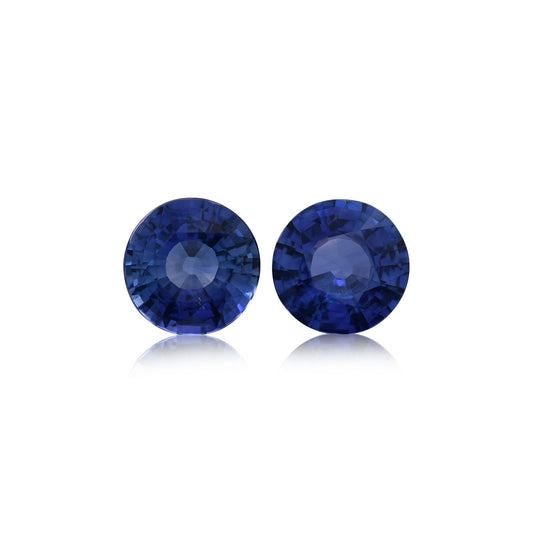 2,96 Karat blauer runder Saphir aus Sri Lanka