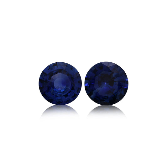 2,82 Karat blauer runder Saphir aus Sri Lanka