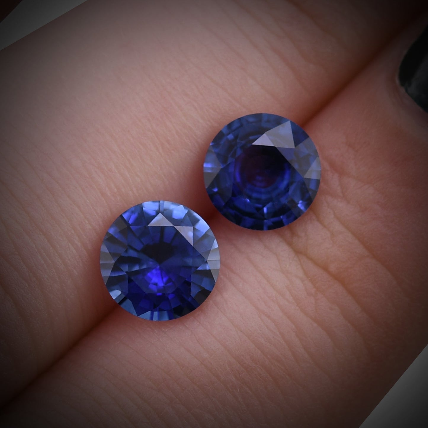 2,82 Karat blauer runder Saphir aus Sri Lanka