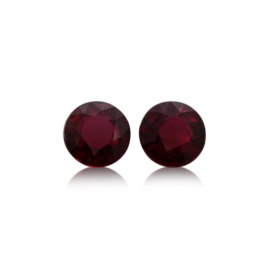 2,85 Karat roter runder Rubin aus Mosambik