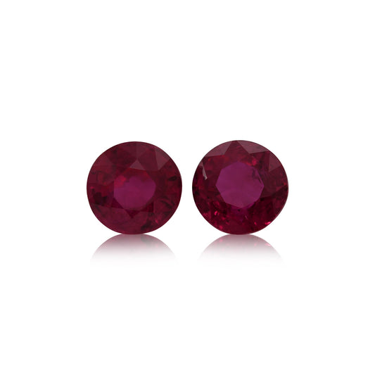 2,65 Karat roter runder Rubin aus Mosambik