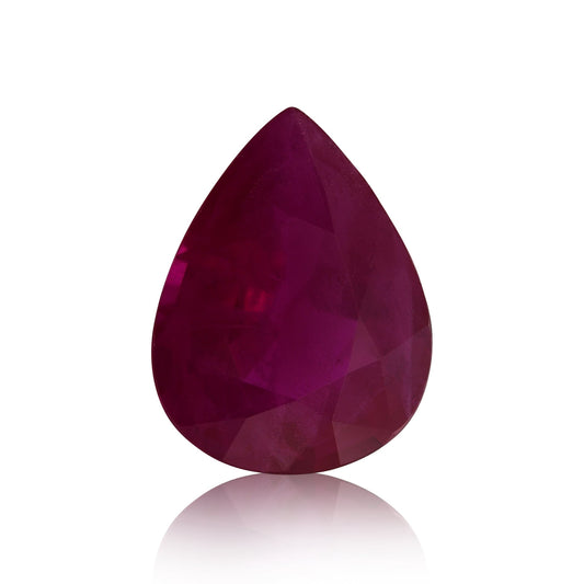1,65 Karat roter Mosambik-Birnenrubin