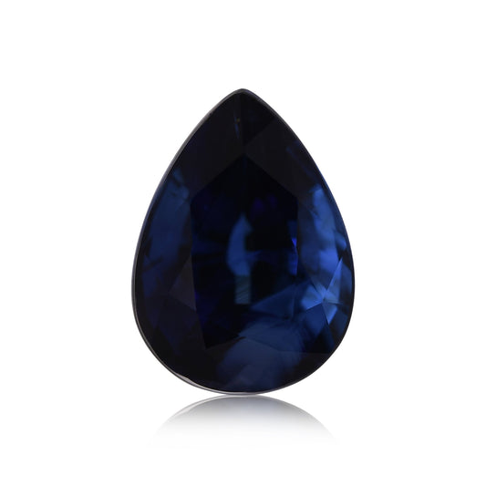 1,86 Karat blauer birnenförmiger Saphir aus Sri Lanka