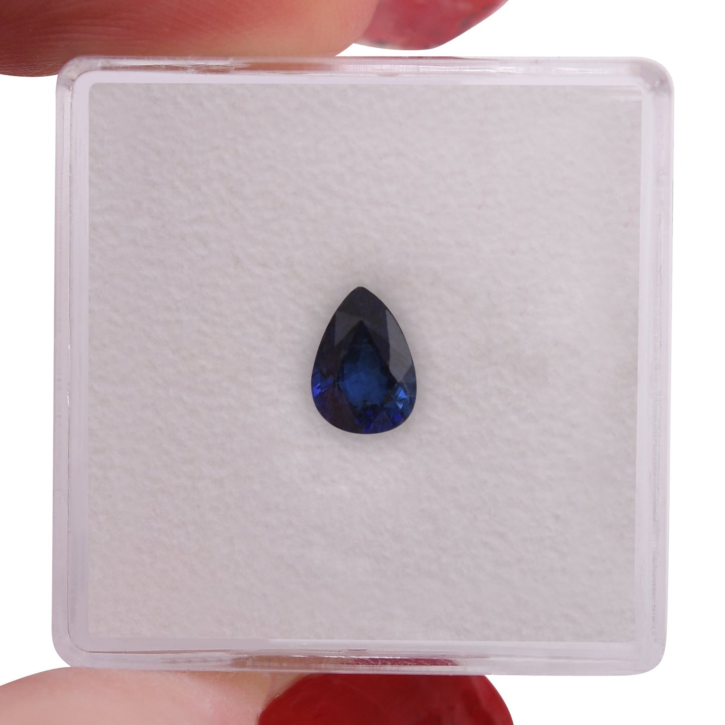 0,87 Karat blauer birnenförmiger Saphir aus Sri Lanka