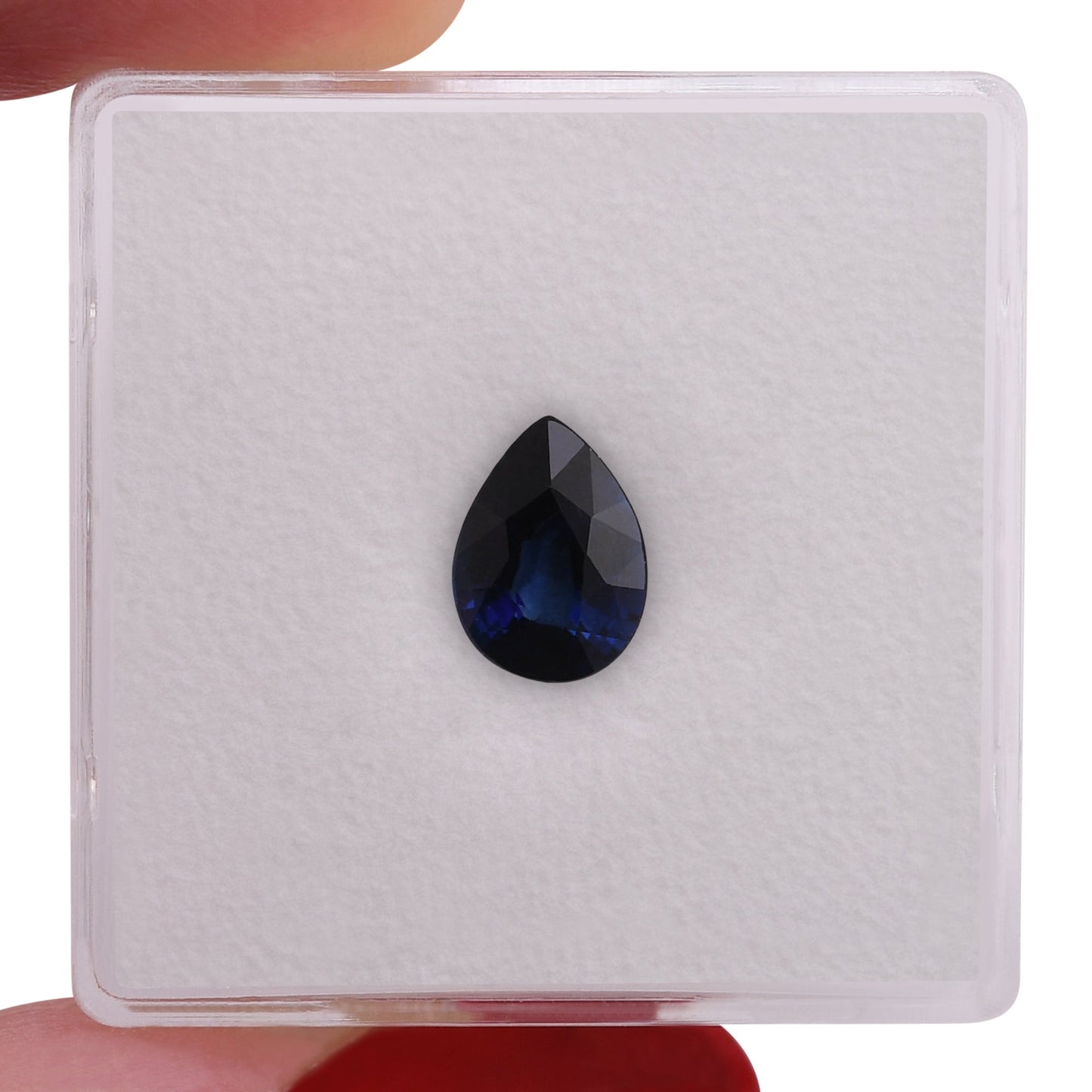 1,22 Karat blauer birnenförmiger Saphir aus Sri Lanka
