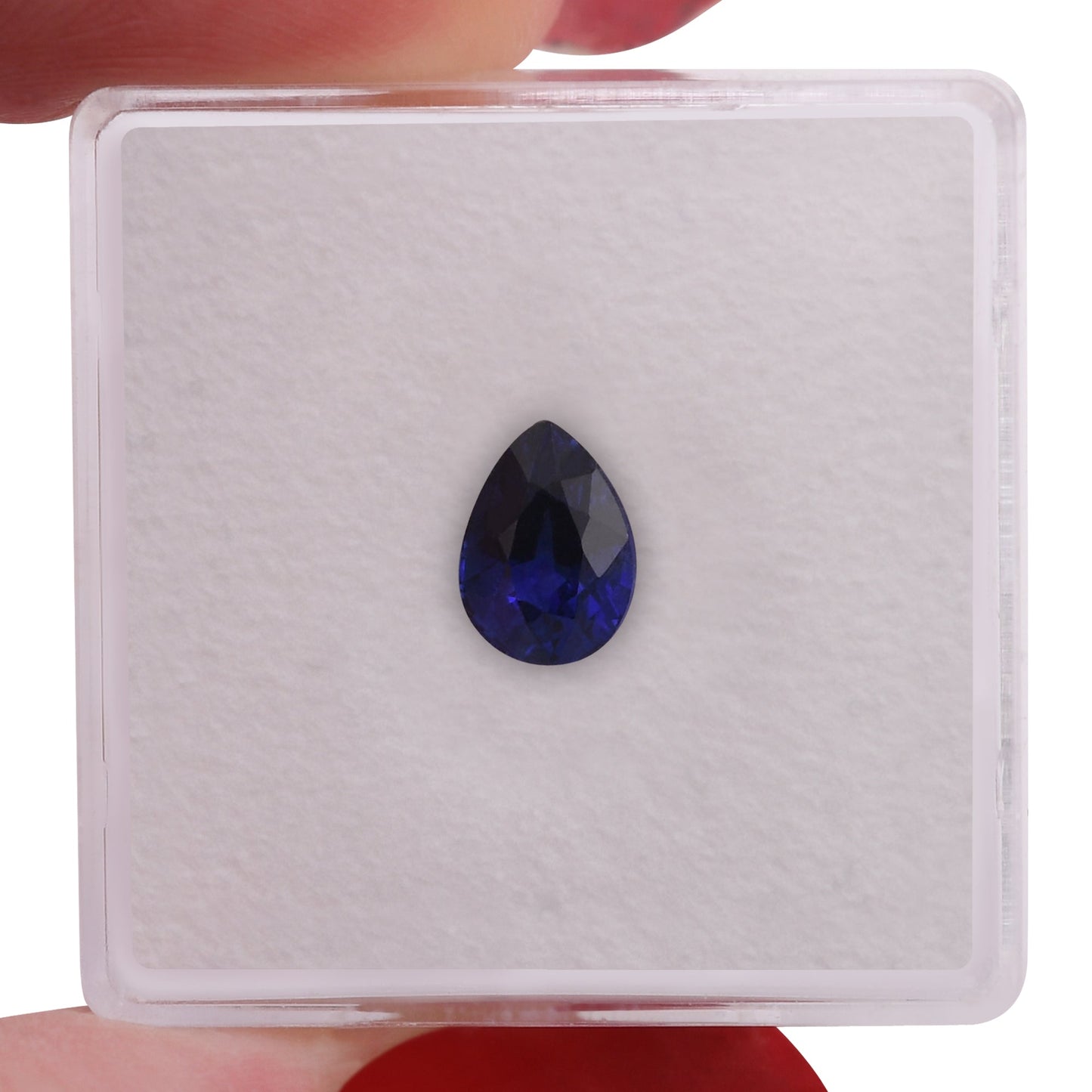 1,30 Karat blauer birnenförmiger Saphir aus Sri Lanka