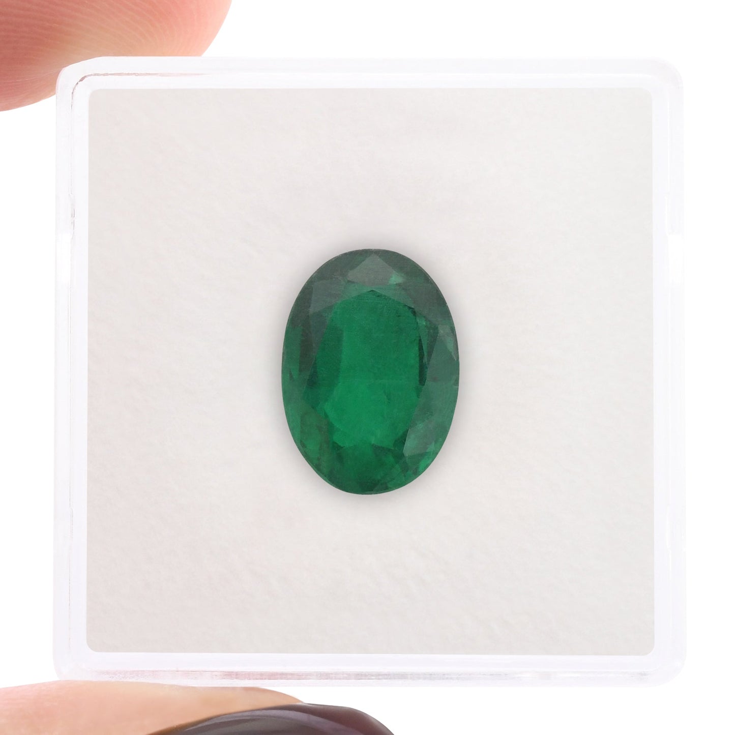 3.21 Carat Green ZAMBIA Oval Emerald GRS