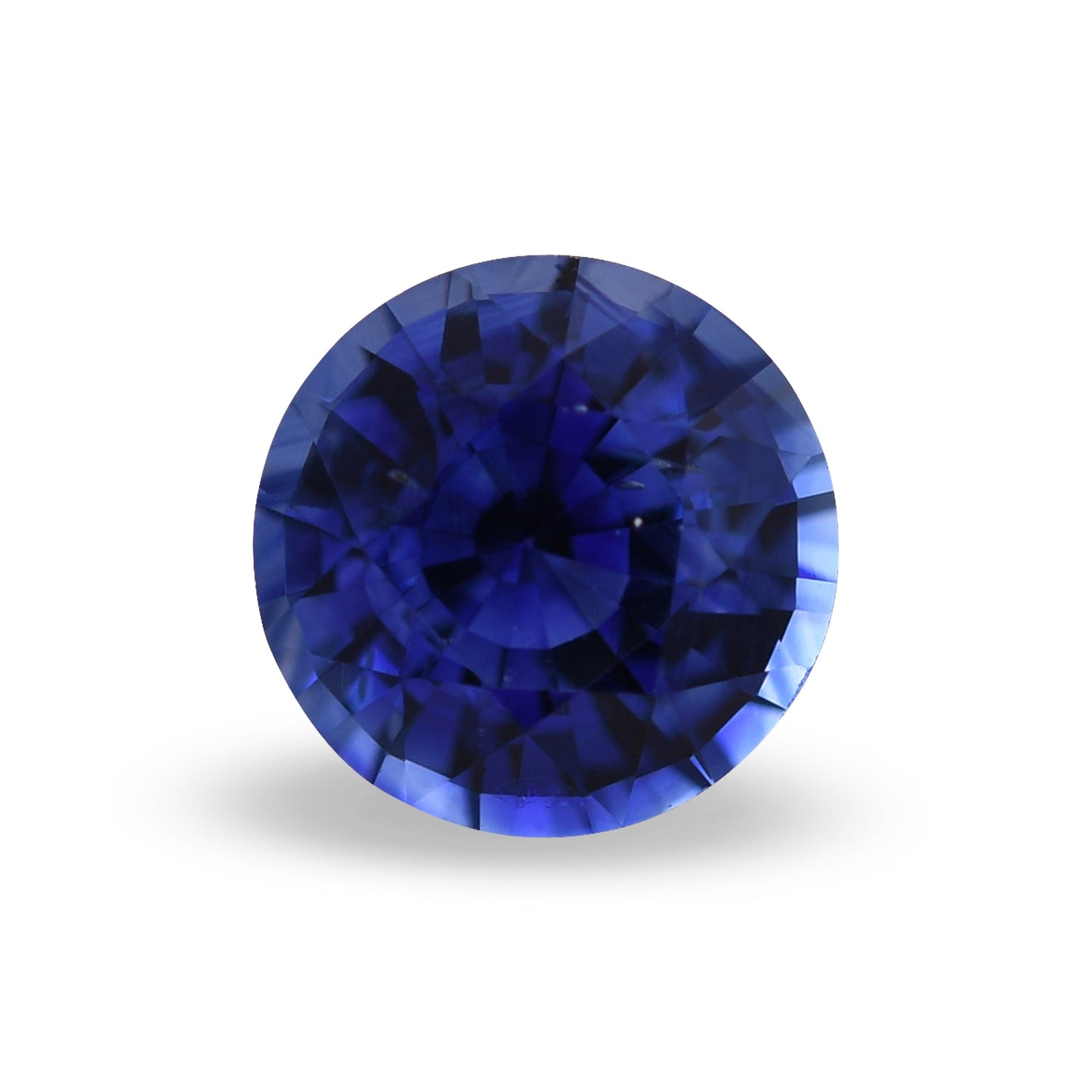 1,36 Karat blauer runder Saphir aus Sri Lanka