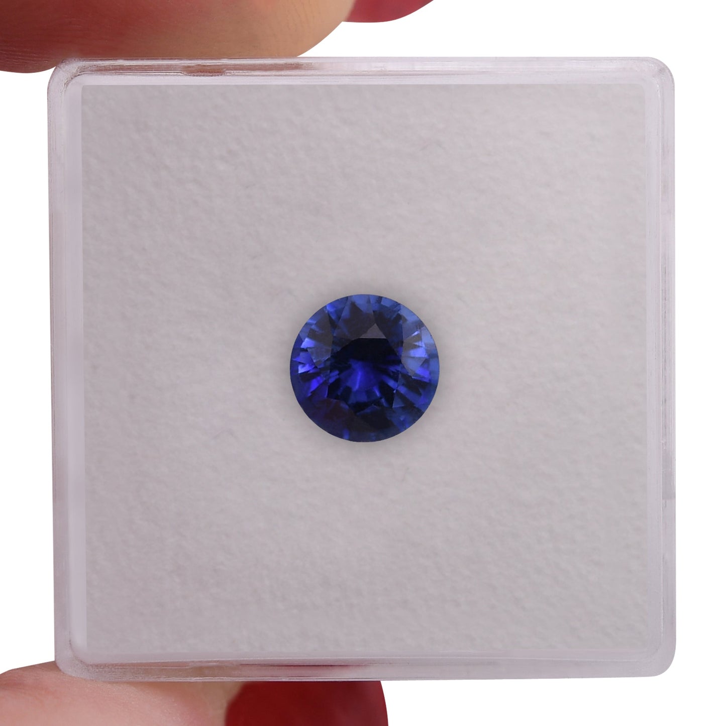 1,36 Karat blauer runder Saphir aus Sri Lanka