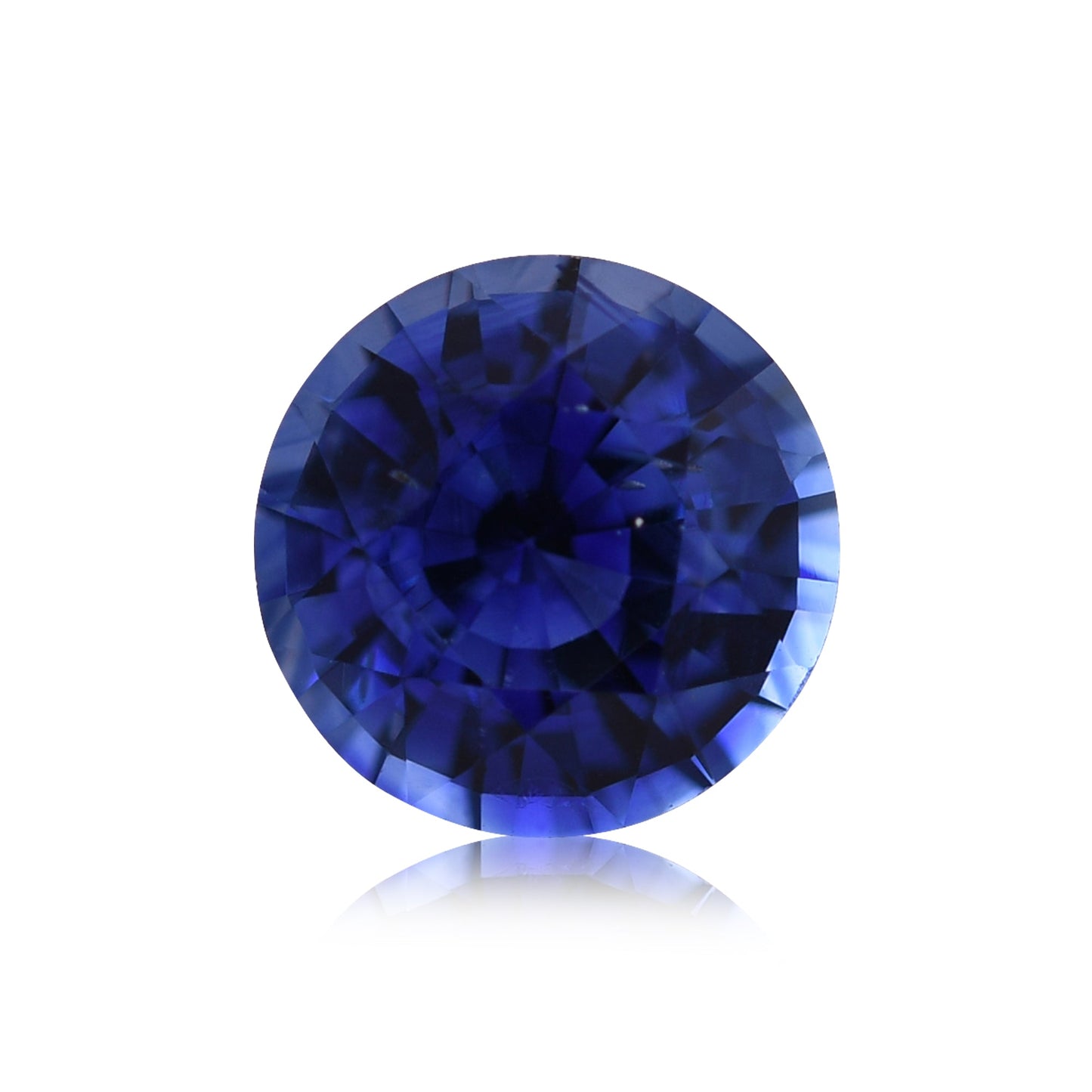 1,36 Karat blauer runder Saphir aus Sri Lanka