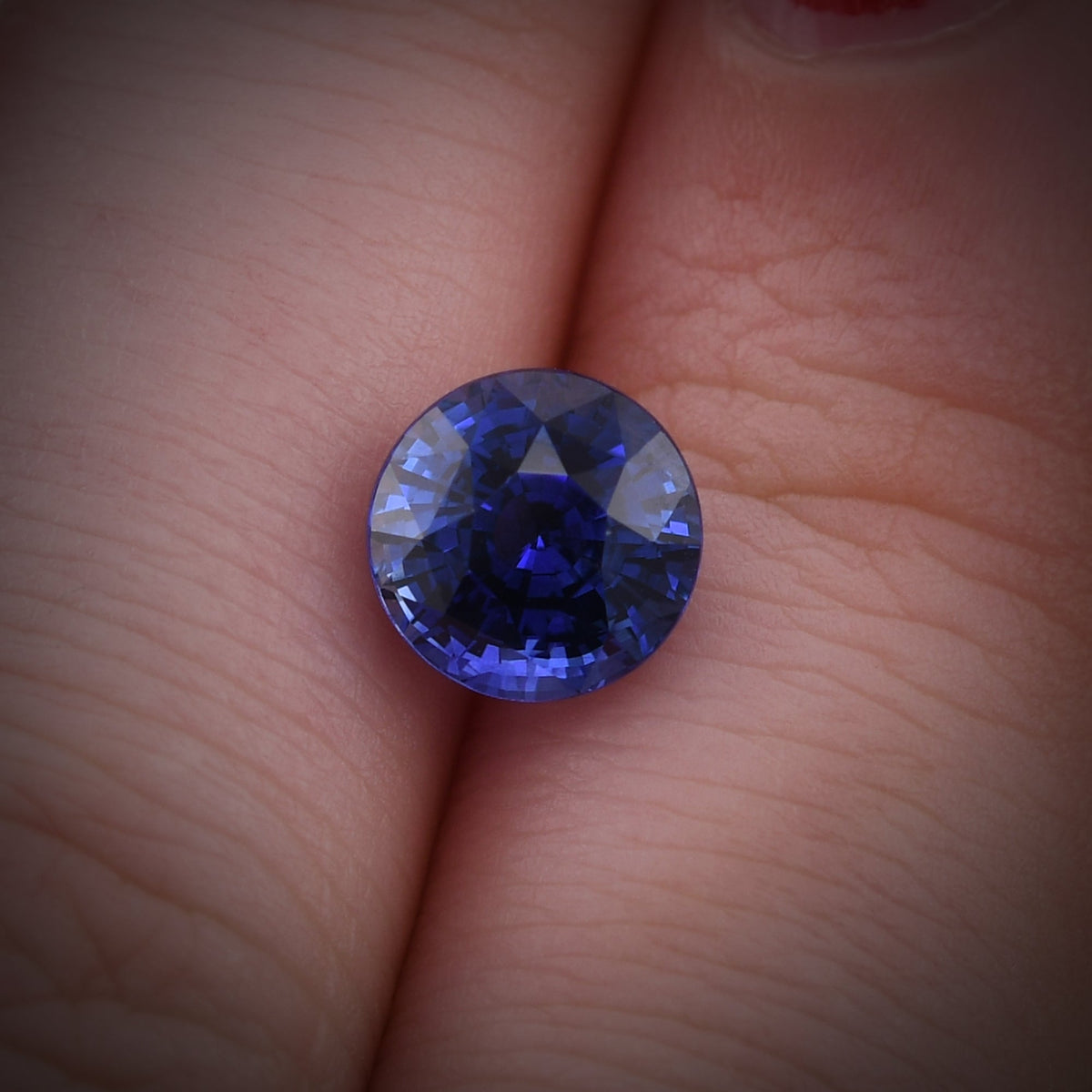 2,66 Karat blauer runder Saphir aus Sri Lanka