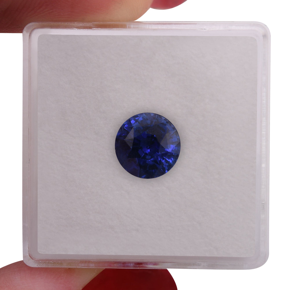2,66 Karat blauer runder Saphir aus Sri Lanka